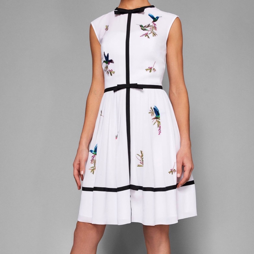 Ted Baker embroidered high grove dress